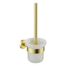 Otus Brushed Gold Slimline Toilet Brush Set - Stainless Steel