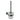 Otus Gun Metal Slimline Toilet Brush Set - Stainless Steel