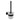 Otus Matte Black Slimline Toilet Brush Set - Stainless Steel