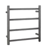 Gun Metal Grey Electric Heated Towel Rail Towel Rack 4 Bars - RJ Bathroom