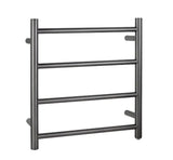 Gun Metal Grey Electric Heated Towel Rail Towel Rack 4 Bars