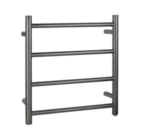Gun Metal Grey Electric Heated Towel Rail Towel Rack 4 Bars - RJ Bathroom