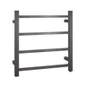 Gun Metal Grey Electric Heated Towel Rail Towel Rack 4 Bars - RJ Bathroom
