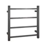 Gun Metal Grey Electric Heated Towel Rail Towel Rack 4 Bars