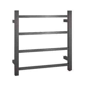 Gun Metal Grey Electric Heated Towel Rail Towel Rack 4 Bars - RJ Bathroom