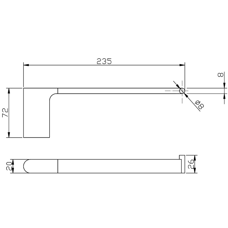 Cora Towel Bar Matt Black