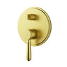 Ikon Clasico Hampton Brushed Gold Wall Mixer Diverter Trim Kit - Rough-In Body Included