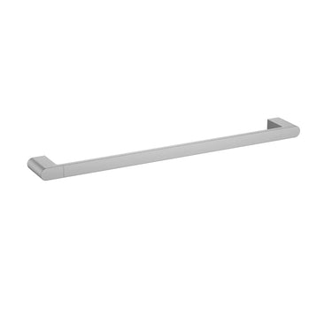Ikon Flores Brushed Nickel single towel rail 800mm – 600mm size shown (55301-800-BN)