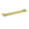Ikon Ceram Brushed Gold double towel rail 600mm