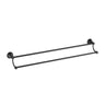 Ikon Clasico Hampton Matte Black Double Towel Rail 800mm (66502-800MB)