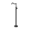 Ikon Clasico Hampton Matte Black Freestanding Bath Mixer - Ceramic Handle