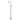 Ikon Clasico Hampton Brushed Nickel Freestanding Gooseneck Bath Mixer - Ceramic Handle
