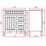 Hampton Shaker 750*360 Slim Narrow PVC Waterproof Vanity