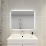 Jasper Rectangular Frameless Anti-Fog Backlit Bathroom LED Mirror 900x750mm