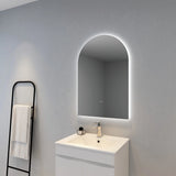 Aura Arched Frameless Anti-Fog Backlit Bathroom LED Mirror 600x900mm