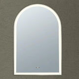 Gun Metal LED Mirror Aura Arched Framed Anti-Fog Bathroom 600x900mm