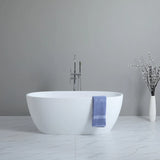 Matte White Freestanding Bathtub 1500/1700mm Stella Oval Round
