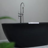 Matte Black Freestanding Bathtub 1500/1700mm Stella Oval Round