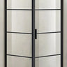 Matte Black Corner Pivot Door Shower Screen - RJ Bathroom