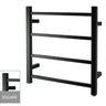 Matte Black Electric Heated Towel Rail Towel Rack 4 Bars - RJ Bathroom