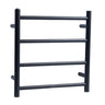 Matte Black Electric Heated Towel Rail Towel Rack 4 Bars - RJ Bathroom