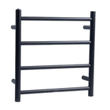 Matte Black Electric Heated Towel Rail Towel Rack 4 Bars