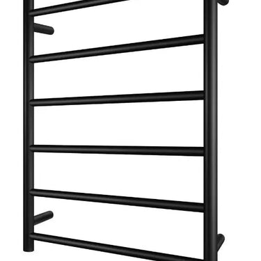 Matte Black Electric Heated Towel Rail Towel Rack 6 Bars - RJ Bathroom