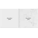 Harrington Hampton Shaker 1500mm Matte White Double Bowl PVC Waterproof Freestanding Vanity Carrara Stone Top - RJ Bathroom