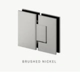 Frameless Brushed Nickel Wall to Wall Pivot Door Shower Screen