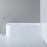 Right Corner Bathtub Matte/Gloss White Casey Back to Wall 1700mm