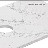 Harrington Hampton Shaker 1500mm Matte White Double Bowl PVC Waterproof Freestanding Vanity Carrara Stone Top