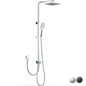 Eden Square Chrome/Black Square Multifuction Shower Set - RJ Bathroom