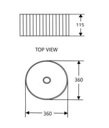 Cora Groove Fluted Round Matte White Basin