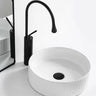 Cora Groove Fluted Round Matte White Basin