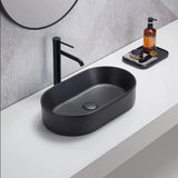 Ellips Matte Black Oval Above Counter 500x300mm Basin