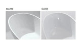 Elivia Matte White Back to Wall Freestanding Bathtub