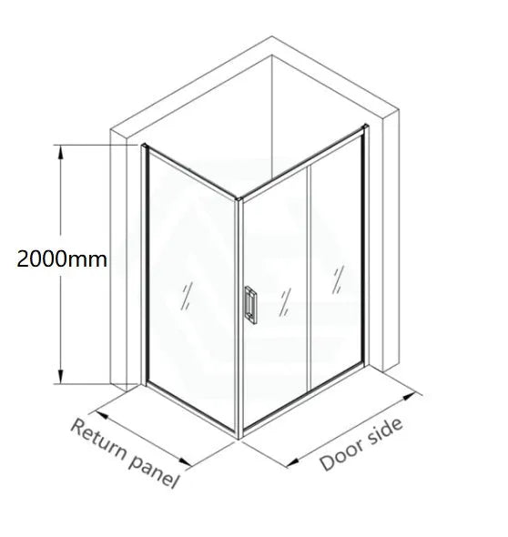 Frameless Matte Black Corner Shower Screen