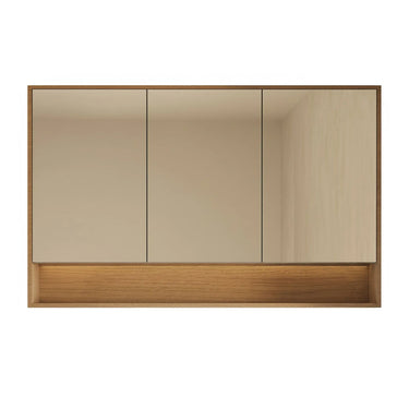 Timber Eden Artis Prime Oak PVC Waterproof 1200mm Copper-Free Mirror Shaving Cabinet with Shelf