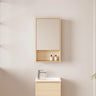 Hera Timber Look Tas Oak 400mm Small Mirror Shaving Cabinet with Shelf - RJ Bathroom