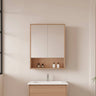 Hera Timber Look Elegant Oak 600mm Mirror Shaving Cabinet with Shelf - RJ Bathroom