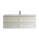 Hampton Shaker 1500mm Matte White Wall Hung With All Drawer Vanity