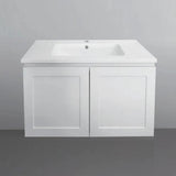 Hampton Shaker 600 Matte White Wall Hung Two Doors Vanity