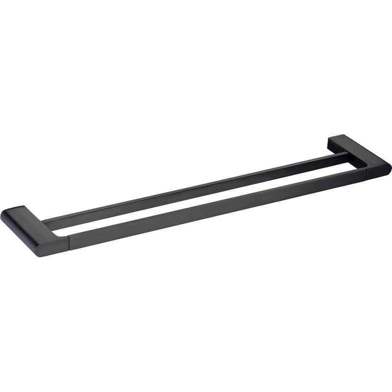 Cora Double Towel Rail 600mm Matt Black