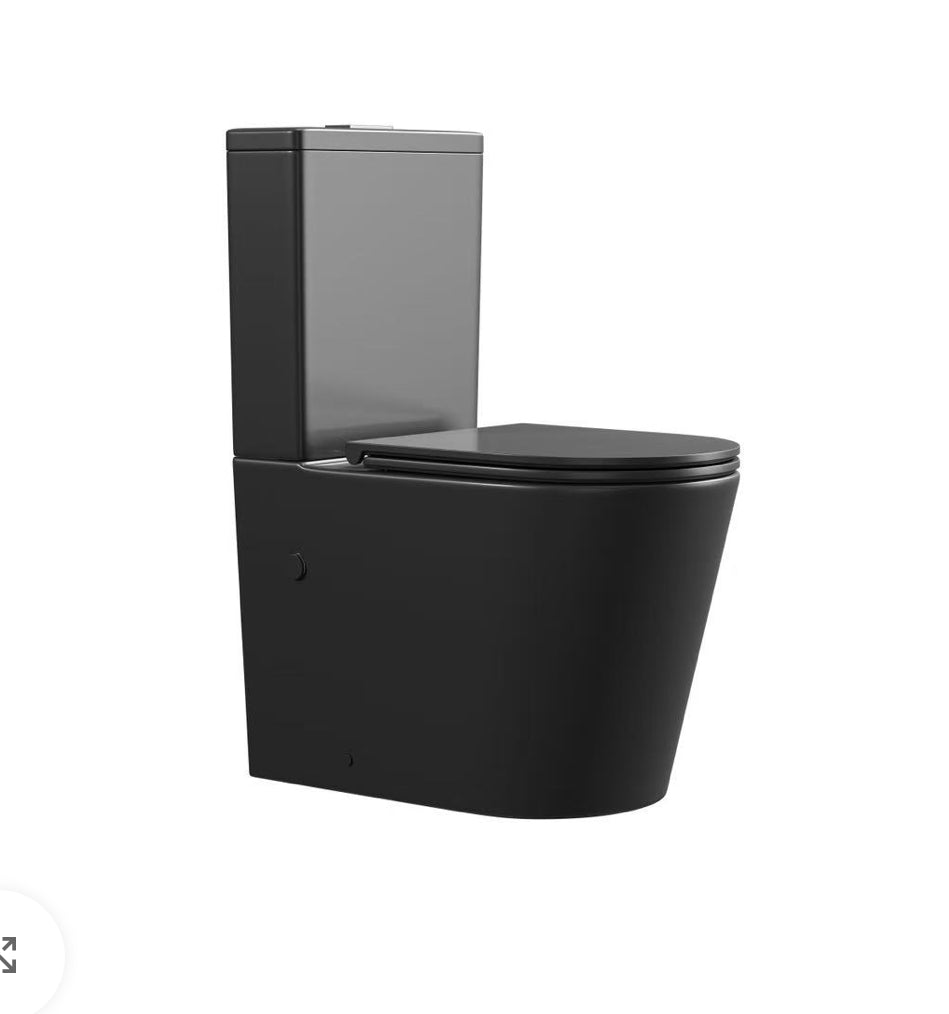 Matte Black Acadia Rimless Back To Wall Ceramic Toilet Suite