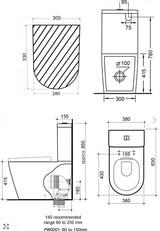 Matte Black Acadia Rimless Back To Wall Ceramic Toilet Suite