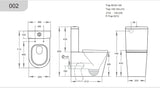Stella Rimless Back To Wall Ceramic Toilet Suite Brushed Gold Press Button