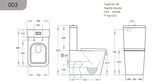 Qubist Box Rim Square Back To Wall Ceramic Toilet Suite Matte Black Press Button