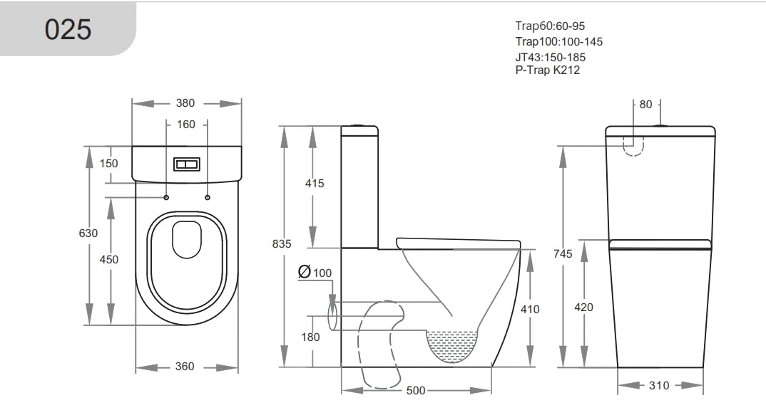 Veda Rimless Back To Wall Ceramic Toilet Suite Matte Black Press Button