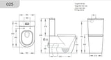 Veda Rimless Back To Wall Ceramic Toilet Suite Matte Black Press Button
