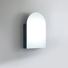 Arch-shaped wall light fixture on a plain background